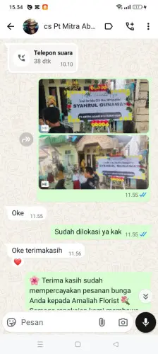Testimonial Papan Bunga donggala