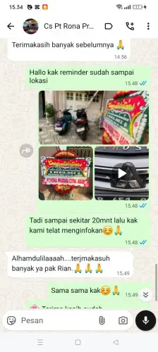 Testimonial Papan Bunga donggala